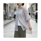 【スタイルデリ/STYLE DELI】の夏に羽織るストライプ柄シアーシャツ ブラック|ID: prp329100004971039 ipo3291000000037278556