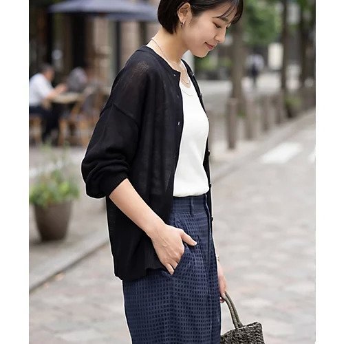 【スタイルデリ/STYLE DELI】のカラッとしたシアーカーディガン 大人の最旬トレンドファッション＆コーディネート founy(ファウニー) 　ファッション　Fashion　レディースファッション　Fashion for Women　トップス・カットソー　Cut & Sew Tops　カーディガン・羽織り　Layered Style Cardigans　イエロー　Yellow　秋　Autumn　カーディガン　Cardigan, Knitwear　サロペット　Overalls, Salopette　シアー　Sheer, See-Through　ストレート　Straight, Straight Cut　スリット　Slit, Slit Detail　タンク　Tank Top, Sleeveless Top　定番　Standard, Basic Item　長袖　Long Sleeve, Full Sleeve　ハーフ　Half, Half-Length　フォルム　Silhouette, Form　フロント　Front, Front Design　ポケット　Pocket, Pocket Detail　ミドル　Middle Length, Mid Height　リラックス　Relax, Relaxed Fit　夏　Summer　other-3|ID: prp329100004971041 ipo3291000000037278573