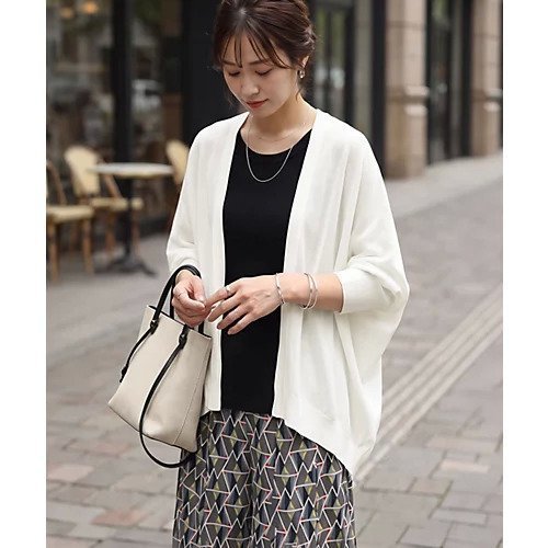【スタイルデリ/STYLE DELI】の【LUXE】シャリシャリドルマンカーディガンB インテリア・キッズ・メンズ・レディースファッション・服の通販 founy(ファウニー) 　ファッション　Fashion　レディースファッション　Fashion for Women　トップス・カットソー　Cut & Sew Tops　カーディガン・羽織り　Layered Style Cardigans　イエロー　Yellow　カーディガン　Cardigan, Knitwear　軽量　Lightweight, Ultra Light　サロペット　Overalls, Salopette　ストーン　Stone, Gem-Like　スリット　Slit, Slit Detail　トッパー　Topper, Light Cardigan　定番　Standard, Basic Item　フィット　Fit, Slim Fit　フォルム　Silhouette, Form　フリル　Frill, Ruffle　ペプラム　Peplum, Flared Hem　ポケット　Pocket, Pocket Detail　夏　Summer　エレガント 上品　Elegant　ホワイト|ID: prp329100004971044 ipo3291000000037278587