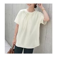 【スタイルデリ/STYLE DELI】の【LUXE】everyday半袖ブラウス 大人の最旬トレンドファッション＆コーディネート founy(ファウニー) ファッション Fashion レディースファッション Fashion for Women トップス・カットソー Cut & Sew Tops シャツ・ブラウス・オフィスカジュアル Elegant Blouses & Button-Ups インナー Innerwear カーディガン Cardigan, Knitwear サロペット Overalls, Salopette シンプル Simple, Minimal ジャケット Jacket, Outerwear スクエア Square, Square Shape スリット Slit, Slit Detail タオル Towel, Bath Towel 定番 Standard, Basic Item バランス Balance, Style Balance フリンジ Fringe, Tassel ポケット Pocket, Pocket Detail 半袖 Short Sleeve, Half Sleeve リアル Real, Realistic 夏 Summer |ID:prp329100004975525
