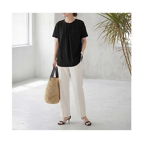 【スタイルデリ/STYLE DELI】の【LUXE】everyday半袖ブラウス 大人の最旬トレンドファッション＆コーディネート founy(ファウニー) 　ファッション　Fashion　レディースファッション　Fashion for Women　トップス・カットソー　Cut & Sew Tops　シャツ・ブラウス・オフィスカジュアル　Elegant Blouses & Button-Ups　インナー　Innerwear　カーディガン　Cardigan, Knitwear　サロペット　Overalls, Salopette　シンプル　Simple, Minimal　ジャケット　Jacket, Outerwear　スクエア　Square, Square Shape　スリット　Slit, Slit Detail　タオル　Towel, Bath Towel　定番　Standard, Basic Item　バランス　Balance, Style Balance　フリンジ　Fringe, Tassel　ポケット　Pocket, Pocket Detail　半袖　Short Sleeve, Half Sleeve　リアル　Real, Realistic　夏　Summer　other-2|ID: prp329100004975525 ipo3291000000037298286