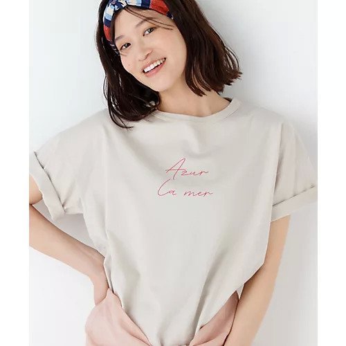 【ヒューマンウーマン/HUMAN WOMAN】のazurela mer ロゴTシャツ インテリア・キッズ・メンズ・レディースファッション・服の通販 founy(ファウニー) https://founy.com/ ファッション Fashion レディースファッション Fashion for Women トップス・カットソー Cut & Sew Tops シャツ・ブラウス・オフィスカジュアル Elegant Blouses & Button-Ups ロングTシャツ・Tシャツ Longline T-Shirts & Tees おすすめ Recommended / Our Picks シンプル Simple, Minimal スタンダード Standard, Basic フレンチ French, French Style ボトム Bottoms, Lower Wear ボーダー Border, Stripe 夏 Summer |ID: prp329100004975528 ipo3291000000037298296
