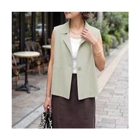 【スタイルデリ/STYLE DELI】の切りっぱなしテーラードベスト 大人の最旬トレンドファッション＆コーディネート founy(ファウニー) ファッション Fashion レディースファッション Fashion for Women アウター Coat / Outerwear Collection トップス・カットソー Cut & Sew Tops ベスト&ジレ / 重ね着スタイル Vests & Gilets 春 Spring クール Cool, Chic ジョーゼット Georgette, Semi-Sheer Fabric ストレッチ Stretch, Stretchy Fabric ストレート Straight, Straight Cut スリット Slit, Slit Detail テーラード Tailored, Tailored Fit 定番 Standard, Basic Item 人気 Popular, Best Seller バランス Balance, Style Balance フロント Front, Front Design ベスト Vest, Waistcoat ポケット Pocket, Pocket Detail S/S・春夏 SS, Spring/Summer, Warm Season 夏 Summer |ID:prp329100004984020