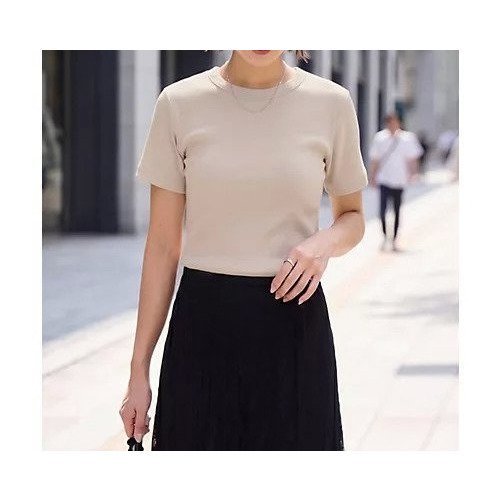 【スタイルデリ/STYLE DELI】の【Made in JAPAN】リブ半袖カットソートップス インテリア・キッズ・メンズ・レディースファッション・服の通販 founy(ファウニー) 　ファッション　Fashion　レディースファッション　Fashion for Women　トップス・カットソー　Cut & Sew Tops　カットソー・ベーシックTシャツ　Cut-and-Sewn Tops / Stretch Tees & Basics　イエロー　Yellow　インナー　Innerwear　クール　Cool, Chic　ジャケット　Jacket, Outerwear　ストレート　Straight, Straight Cut　スリット　Slit, Slit Detail　タンク　Tank Top, Sleeveless Top　定番　Standard, Basic Item　人気　Popular, Best Seller　フィット　Fit, Slim Fit　フォルム　Silhouette, Form　ベーシック　Basic, Essential　半袖　Short Sleeve, Half Sleeve　日本製　Made In Japan　夏　Summer　グレージュ|ID: prp329100004984021 ipo3291000000037335904