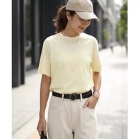 【スタイルデリ/STYLE DELI】の薄手スムースクルーネックTシャツ 大人の最旬トレンドファッション＆コーディネート founy(ファウニー) ファッション Fashion レディースファッション Fashion for Women トップス・カットソー Cut & Sew Tops シャツ・ブラウス・オフィスカジュアル Elegant Blouses & Button-Ups ロングTシャツ・Tシャツ Longline T-Shirts & Tees イエロー Yellow インナー Innerwear カーディガン Cardigan, Knitwear サロペット Overalls, Salopette ショルダー Shoulder, Shoulder Strap ジャケット Jacket, Outerwear ストレート Straight, Straight Cut スリット Slit, Slit Detail ドロップ Drop Shoulder, Dropped Style 定番 Standard, Basic Item なめらか Smooth, Silky Texture バランス Balance, Style Balance パステル Pastel, Soft Color 半袖 Short Sleeve, Half Sleeve 無地 Plain, Solid Color おすすめ Recommended / Our Picks 夏 Summer エレガント 上品 Elegant |ID:prp329100004984023