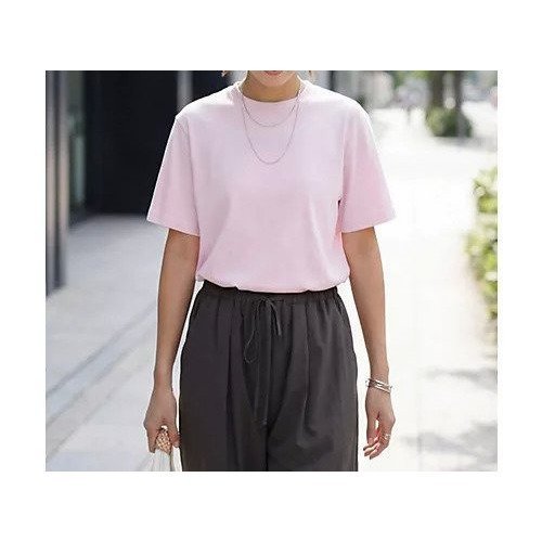 【スタイルデリ/STYLE DELI】の薄手スムースクルーネックTシャツ インテリア・キッズ・メンズ・レディースファッション・服の通販 founy(ファウニー) 　ファッション　Fashion　レディースファッション　Fashion for Women　トップス・カットソー　Cut & Sew Tops　シャツ・ブラウス・オフィスカジュアル　Elegant Blouses & Button-Ups　ロングTシャツ・Tシャツ　Longline T-Shirts & Tees　イエロー　Yellow　インナー　Innerwear　カーディガン　Cardigan, Knitwear　サロペット　Overalls, Salopette　ショルダー　Shoulder, Shoulder Strap　ジャケット　Jacket, Outerwear　ストレート　Straight, Straight Cut　スリット　Slit, Slit Detail　ドロップ　Drop Shoulder, Dropped Style　定番　Standard, Basic Item　なめらか　Smooth, Silky Texture　バランス　Balance, Style Balance　パステル　Pastel, Soft Color　半袖　Short Sleeve, Half Sleeve　無地　Plain, Solid Color　おすすめ　Recommended / Our Picks　夏　Summer　エレガント 上品　Elegant　ピンク|ID: prp329100004984023 ipo3291000000037335950