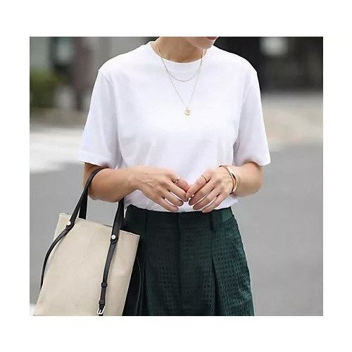【スタイルデリ/STYLE DELI】の薄手スムースクルーネックTシャツ インテリア・キッズ・メンズ・レディースファッション・服の通販 founy(ファウニー) 　ファッション　Fashion　レディースファッション　Fashion for Women　トップス・カットソー　Cut & Sew Tops　シャツ・ブラウス・オフィスカジュアル　Elegant Blouses & Button-Ups　ロングTシャツ・Tシャツ　Longline T-Shirts & Tees　イエロー　Yellow　インナー　Innerwear　カーディガン　Cardigan, Knitwear　サロペット　Overalls, Salopette　ショルダー　Shoulder, Shoulder Strap　ジャケット　Jacket, Outerwear　ストレート　Straight, Straight Cut　スリット　Slit, Slit Detail　ドロップ　Drop Shoulder, Dropped Style　定番　Standard, Basic Item　なめらか　Smooth, Silky Texture　バランス　Balance, Style Balance　パステル　Pastel, Soft Color　半袖　Short Sleeve, Half Sleeve　無地　Plain, Solid Color　おすすめ　Recommended / Our Picks　夏　Summer　エレガント 上品　Elegant　ホワイト|ID: prp329100004984023 ipo3291000000037335952