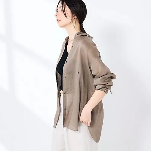 【ノーリーズソフィー/NOLLEY'S sophi】のウォッシャブルフィブリルラミーマルチウェイシャツ インテリア・キッズ・メンズ・レディースファッション・服の通販 founy(ファウニー) 　ファッション　Fashion　レディースファッション　Fashion for Women　トップス・カットソー　Cut & Sew Tops　シャツ・ブラウス・オフィスカジュアル　Elegant Blouses & Button-Ups　2026年　2026　2026春夏・S/S　Spring/Summer 2026 SS26　おすすめ　Recommended / Our Picks　フロント　Front, Front Design　ワイド　Wide, Wide Fit　エレガント 上品　Elegant　夏　Summer　オリーブ|ID: prp329100004985332 ipo3291000000037343726
