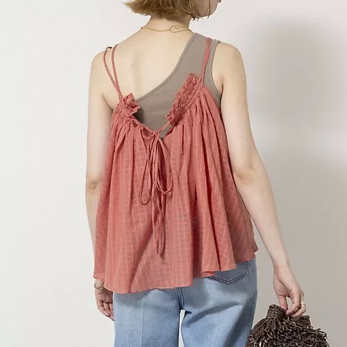 【ノーリーズソフィー/NOLLEY'S sophi】の【WALANCE/ワランス】natural dye sheer cotton check gather camisole 大人の最旬トレンドファッション＆コーディネート founy(ファウニー) 　ファッション　Fashion　レディースファッション　Fashion for Women　2026年　2026　2026春夏・S/S　Spring/Summer 2026 SS26　キャミソール　Camisole, Spaghetti Strap Top　夏　Summer　 other-1|ID: prp329100004985344 ipo3291000000037343809