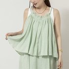 【ノーリーズソフィー/NOLLEY'S sophi】の【WALANCE/ワランス】natural dye sheer cotton check gather camisole 大人の最旬トレンドファッション＆コーディネート founy(ファウニー) ファッション Fashion レディースファッション Fashion for Women 2026年 2026 2026春夏・S/S Spring/Summer 2026 SS26 キャミソール Camisole, Spaghetti Strap Top 夏 Summer thumbnail メロングリーン|ID: prp329100004985344 ipo3291000000037343813