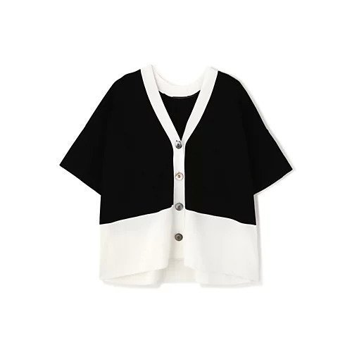 【アドーア/ADORE】のバイカラーカーデ インテリア・キッズ・メンズ・レディースファッション・服の通販 founy(ファウニー) 　ファッション　Fashion　レディースファッション　Fashion for Women　おすすめ　Recommended / Our Picks　カーディガン　Cardigan, Knitwear　シンプル　Simple, Minimal　スタンダード　Standard, Basic　フィット　Fit, Slim Fit　夏　Summer　春　Spring　S/S・春夏　SS, Spring/Summer, Warm Season　ブラック×エクリュ|ID: prp329100004985358 ipo3291000000037343899