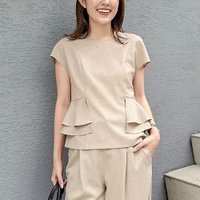 【ノーリーズ/NOLLEY'S】のウォッシャブル麻調ペプラムブラウス 大人の最旬トレンドファッション＆コーディネート founy(ファウニー) ファッション Fashion レディースファッション Fashion for Women トップス・カットソー Cut & Sew Tops シャツ・ブラウス・オフィスカジュアル Elegant Blouses & Button-Ups 2026年 2026 2026春夏・S/S Spring/Summer 2026 SS26 おすすめ Recommended / Our Picks ウォッシャブル Machine Washable オケージョン Occasion Wear シンプル Simple, Minimal セットアップ Set-Up, Coordinated Outfit ペプラム Peplum, Flared Hem ワイド Wide, Wide Fit 人気 Popular, Best Seller 今季 This Season, Current Season 夏 Summer ビジネス 仕事 通勤 Business / Work / Commuting |ID:prp329100004986464