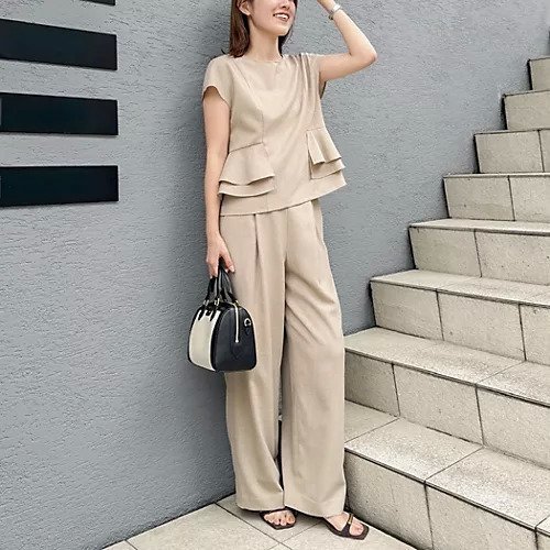 【ノーリーズ/NOLLEY'S】のウォッシャブル麻調ペプラムブラウス 大人の最旬トレンドファッション＆コーディネート founy(ファウニー) 　ファッション　Fashion　レディースファッション　Fashion for Women　トップス・カットソー　Cut & Sew Tops　シャツ・ブラウス・オフィスカジュアル　Elegant Blouses & Button-Ups　2026年　2026　2026春夏・S/S　Spring/Summer 2026 SS26　おすすめ　Recommended / Our Picks　ウォッシャブル　Machine Washable　オケージョン　Occasion Wear　シンプル　Simple, Minimal　セットアップ　Set-Up, Coordinated Outfit　ペプラム　Peplum, Flared Hem　ワイド　Wide, Wide Fit　人気　Popular, Best Seller　今季　This Season, Current Season　夏　Summer　ビジネス 仕事 通勤　Business / Work / Commuting　other-2|ID: prp329100004986464 ipo3291000000037350757
