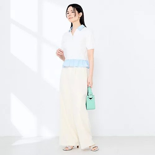 【ノーリーズソフィー/NOLLEY'S sophi】の《手洗い可能/セットアップ対応》布帛襟取り外し可裾布帛半袖カーディガン 大人の最旬トレンドファッション＆コーディネート founy(ファウニー) 　ファッション　Fashion　レディースファッション　Fashion for Women　トップス・カットソー　Cut & Sew Tops　カーディガン・羽織り　Layered Style Cardigans　2026年　2026　2026春夏・S/S　Spring/Summer 2026 SS26　おすすめ　Recommended / Our Picks　カーディガン　Cardigan, Knitwear　スキッパー　Skipper, Open Collar　セットアップ　Set-Up, Coordinated Outfit　フリル　Frill, Ruffle　半袖　Short Sleeve, Half Sleeve　other-2|ID: prp329100004986474 ipo3291000000037350835