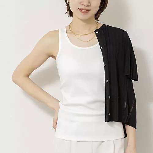 【ノーリーズソフィー/NOLLEY'S sophi】のウォッシャブルカップ付きリブタンクトップ インテリア・キッズ・メンズ・レディースファッション・服の通販 founy(ファウニー) 　ファッション　Fashion　レディースファッション　Fashion for Women　2026年　2026　2026春夏・S/S　Spring/Summer 2026 SS26　ストレッチ　Stretch, Stretchy Fabric　オフホワイト|ID: prp329100004986476 ipo3291000000037350848
