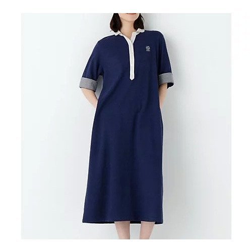 【ヒューマンウーマン/HUMAN WOMAN】の《NATICコラボ》マリンカラーワンピース インテリア・キッズ・メンズ・レディースファッション・服の通販 founy(ファウニー) 　ファッション　Fashion　レディースファッション　Fashion for Women　ワンピース　Dresses　コラボ　Collaboration, Collab　スタンダード　Standard, Basic　ボーダー　Border, Stripe　マーブル　Marble, Marble Pattern　メランジ　Melange, Mixed Yarn　おすすめ　Recommended / Our Picks　ネイビー|ID: prp329100004986491 ipo3291000000037350966
