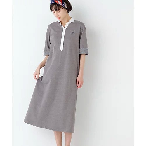 【ヒューマンウーマン/HUMAN WOMAN】の《NATICコラボ》マリンカラーワンピース インテリア・キッズ・メンズ・レディースファッション・服の通販 founy(ファウニー) 　ファッション　Fashion　レディースファッション　Fashion for Women　ワンピース　Dresses　コラボ　Collaboration, Collab　スタンダード　Standard, Basic　ボーダー　Border, Stripe　マーブル　Marble, Marble Pattern　メランジ　Melange, Mixed Yarn　おすすめ　Recommended / Our Picks　グレー|ID: prp329100004986491 ipo3291000000037350968