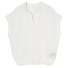 【プレインピープル/PLAIN PEOPLE】のハイツイストコットンメッシュスキッパープルオーバー 大人の最旬トレンドファッション＆コーディネート founy(ファウニー) ファッション Fashion レディースファッション Fashion for Women トップス・カットソー Cut & Sew Tops カジュアルプルオーバー・ニットトップス Pullovers & Knit Tops / Casual Pullovers フレア Flare, Flared ボトム Bottoms, Lower Wear メッシュ Mesh, Net Fabric リラックス Relax, Relaxed Fit ワイド Wide, Wide Fit 洗える Machine Washable thumbnail ホワイト|ID: prp329100004987000 ipo3291000000037358010