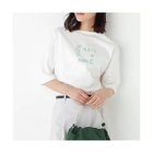 【ヒューマンウーマン/HUMAN WOMAN】のTSUNAGU 6分袖ロゴTシャツ 大人の最旬トレンドファッション＆コーディネート founy(ファウニー) ファッション Fashion レディースファッション Fashion for Women トップス・カットソー Cut & Sew Tops シャツ・ブラウス・オフィスカジュアル Elegant Blouses & Button-Ups ロングTシャツ・Tシャツ Longline T-Shirts & Tees おすすめ Recommended / Our Picks スクエア Square, Square Shape スタンダード Standard, Basic プリント Print, Printed Pattern リラックス Relax, Relaxed Fit 夏 Summer 春 Spring S/S・春夏 SS, Spring/Summer, Warm Season thumbnail グリーンプリント|ID: prp329100004987008 ipo3291000000037358066