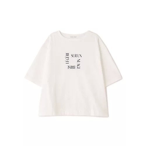 【ヒューマンウーマン/HUMAN WOMAN】のTSUNAGU 6分袖ロゴTシャツ 大人の最旬トレンドファッション＆コーディネート founy(ファウニー) 　ファッション　Fashion　レディースファッション　Fashion for Women　トップス・カットソー　Cut & Sew Tops　シャツ・ブラウス・オフィスカジュアル　Elegant Blouses & Button-Ups　ロングTシャツ・Tシャツ　Longline T-Shirts & Tees　おすすめ　Recommended / Our Picks　スクエア　Square, Square Shape　スタンダード　Standard, Basic　プリント　Print, Printed Pattern　リラックス　Relax, Relaxed Fit　夏　Summer　春　Spring　S/S・春夏　SS, Spring/Summer, Warm Season　other-2|ID: prp329100004987008 ipo3291000000037358067