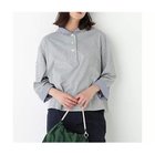 【ヒューマンウーマン/HUMAN WOMAN】の《接触冷感》クールマックスプレーティング天竺 大人の最旬トレンドファッション＆コーディネート founy(ファウニー) ファッション Fashion レディースファッション Fashion for Women おすすめ Recommended / Our Picks カットソー Cut and Sewn Top シャンブレー Chambray, Denim-Like Fabric スタンダード Standard, Basic ストライプ Stripe, Striped Pattern ポケット Pocket, Pocket Detail thumbnail グレー|ID: prp329100004987009 ipo3291000000037358071