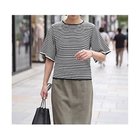 【スタイルデリ/STYLE DELI】の薄手シャリ感フレアスリーブトップス ホワイト×ブラック|ID: prp329100004990508 ipo3291000000037379788