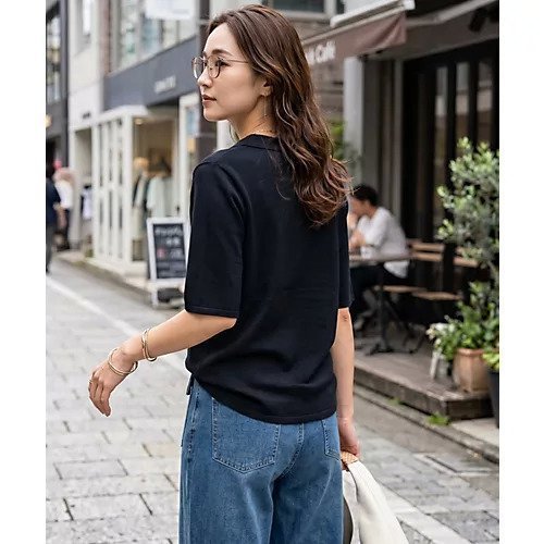 【スタイルデリ/STYLE DELI】の薄手シャリ感スキッパーニットトップス 大人の最旬トレンドファッション＆コーディネート founy(ファウニー) 　ファッション　Fashion　レディースファッション　Fashion for Women　トップス・カットソー　Cut & Sew Tops　ニット　Knit Tops & Sweaters　イエロー　Yellow　キャミ　Camisole, Cami Top　サロペット　Overalls, Salopette　シンプル　Simple, Minimal　ジャケット　Jacket, Outerwear　スキッパー　Skipper, Open Collar　ストレート　Straight, Straight Cut　スリット　Slit, Slit Detail　定番　Standard, Basic Item　ベスト　Vest, Waistcoat　夏　Summer　other-3|ID: prp329100004990511 ipo3291000000037379816
