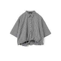 【ミズイロ インド/mizuiro ind】のストライプハーフスリーブバルーンシャツ 大人の最旬トレンドファッション＆コーディネート founy(ファウニー) ファッション Fashion レディースファッション Fashion for Women トップス・カットソー Cut & Sew Tops シャツ・ブラウス・オフィスカジュアル Elegant Blouses & Button-Ups シンプル Simple, Minimal ストライプ Stripe, Striped Pattern チェック Check, Plaid, Tartan バランス Balance, Style Balance バルーン Balloon, Balloon Silhouette ベーシック Basic, Essential ボトム Bottoms, Lower Wear 人気 Popular, Best Seller 無地 Plain, Solid Color |ID:prp329100004990515