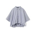 【ミズイロ インド/mizuiro ind】のストライプハーフスリーブバルーンシャツ ネイビーストライプB|ID: prp329100004990515 ipo3291000000037379831