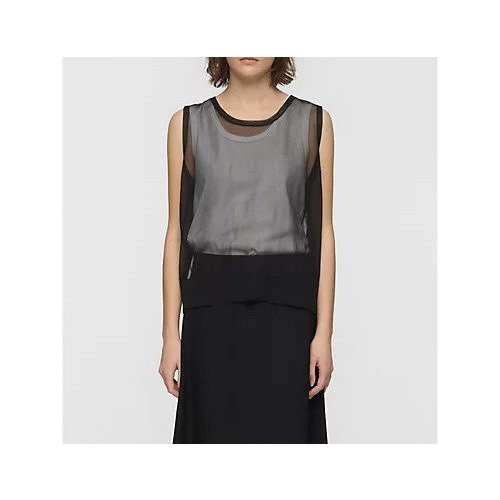 【ミズイロ インド/mizuiro ind】のクルーネックベスト インテリア・キッズ・メンズ・レディースファッション・服の通販 founy(ファウニー) 　ファッション　Fashion　レディースファッション　Fashion for Women　アウター　Coat / Outerwear Collection　トップス・カットソー　Cut & Sew Tops　ベスト&ジレ / 重ね着スタイル　Vests & Gilets　オケージョン　Occasion Wear　ベスト　Vest, Waistcoat　ブラック|ID: prp329100004992225 ipo3291000000037386802