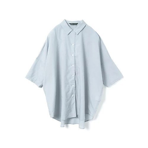 【ミズイロ インド/mizuiro ind】のハーフスリーブワイドシャツ インテリア・キッズ・メンズ・レディースファッション・服の通販 founy(ファウニー) ファッション Fashion レディースファッション Fashion for Women トップス・カットソー Cut & Sew Tops シャツ・ブラウス・オフィスカジュアル Elegant Blouses & Button-Ups アクセサリー Fashion Accessories シアー Sheer, See-Through シンプル Simple, Minimal ベーシック Basic, Essential ボトム Bottoms, Lower Wear レギュラー Regular, Standard Fit ワイド Wide, Wide Fit 人気 Popular, Best Seller ライトブルー|ID: prp329100004992227 ipo3291000000037386824