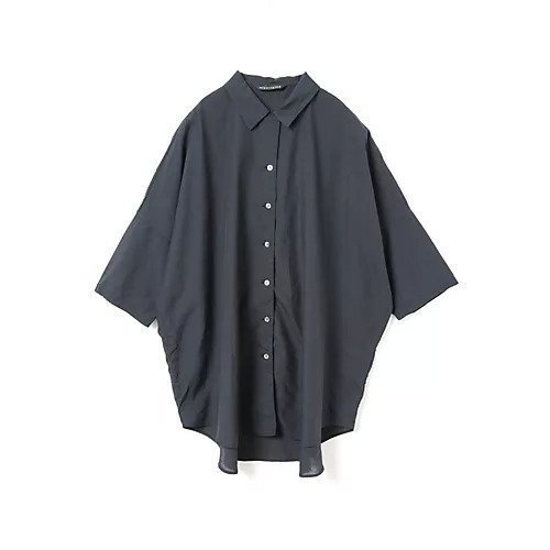 【ミズイロ インド/mizuiro ind】のハーフスリーブワイドシャツ インテリア・キッズ・メンズ・レディースファッション・服の通販 founy(ファウニー) ファッション Fashion レディースファッション Fashion for Women トップス・カットソー Cut & Sew Tops シャツ・ブラウス・オフィスカジュアル Elegant Blouses & Button-Ups アクセサリー Fashion Accessories シアー Sheer, See-Through シンプル Simple, Minimal ベーシック Basic, Essential ボトム Bottoms, Lower Wear レギュラー Regular, Standard Fit ワイド Wide, Wide Fit 人気 Popular, Best Seller ネイビー|ID: prp329100004992227 ipo3291000000037386828