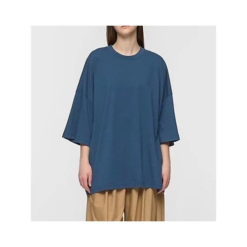【ミズイロ インド/mizuiro ind】のクルーネックワイドチュニック インテリア・キッズ・メンズ・レディースファッション・服の通販 founy(ファウニー) 　ファッション　Fashion　レディースファッション　Fashion for Women　トップス・カットソー　Cut & Sew Tops　インディゴ　Indigo Denim　チュニック　Tunic, Long Top　ボトム　Bottoms, Lower Wear　ワイド　Wide, Wide Fit　夏　Summer　インディゴネイビー|ID: prp329100004992230 ipo3291000000037386846