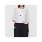 【ミズイロ インド/mizuiro ind】のリネンダブルクルーネックシャツ 大人の最旬トレンドファッション＆コーディネート founy(ファウニー) ファッション Fashion レディースファッション Fashion for Women トップス・カットソー Cut & Sew Tops シャツ・ブラウス・オフィスカジュアル Elegant Blouses & Button-Ups シンプル Simple, Minimal フレンチ French, French Style ボトム Bottoms, Lower Wear リネン Linen, Linen Fabric thumbnail オフホワイト|ID: prp329100004992231 ipo3291000000037386860
