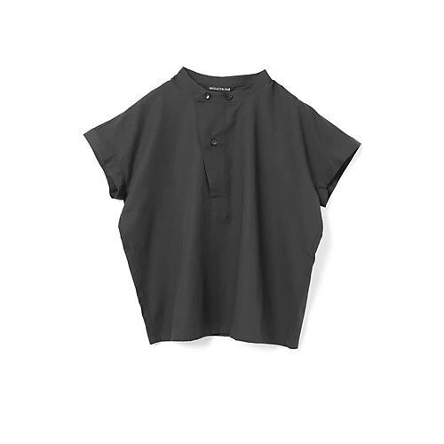 【ミズイロ インド/mizuiro ind】のコットンリネンアシンメトリーカラーシャツ インテリア・キッズ・メンズ・レディースファッション・服の通販 founy(ファウニー) 　ファッション　Fashion　レディースファッション　Fashion for Women　トップス・カットソー　Cut & Sew Tops　シャツ・ブラウス・オフィスカジュアル　Elegant Blouses & Button-Ups　スタンド　Stand Collar, Upright Stand　フロント　Front, Front Design　リネン　Linen, Linen Fabric　ブラック|ID: prp329100004992235 ipo3291000000037386896