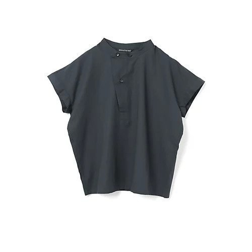 【ミズイロ インド/mizuiro ind】のコットンリネンアシンメトリーカラーシャツ インテリア・キッズ・メンズ・レディースファッション・服の通販 founy(ファウニー) 　ファッション　Fashion　レディースファッション　Fashion for Women　トップス・カットソー　Cut & Sew Tops　シャツ・ブラウス・オフィスカジュアル　Elegant Blouses & Button-Ups　スタンド　Stand Collar, Upright Stand　フロント　Front, Front Design　リネン　Linen, Linen Fabric　ネイビー|ID: prp329100004992235 ipo3291000000037386900