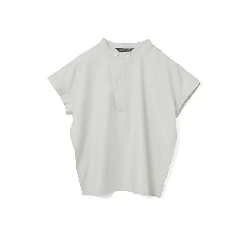 【ミズイロ インド/mizuiro ind】のコットンリネンアシンメトリーカラーシャツ インテリア・キッズ・メンズ・レディースファッション・服の通販 founy(ファウニー) 　ファッション　Fashion　レディースファッション　Fashion for Women　トップス・カットソー　Cut & Sew Tops　シャツ・ブラウス・オフィスカジュアル　Elegant Blouses & Button-Ups　スタンド　Stand Collar, Upright Stand　フロント　Front, Front Design　リネン　Linen, Linen Fabric　ライトグレー|ID: prp329100004992235 ipo3291000000037386902