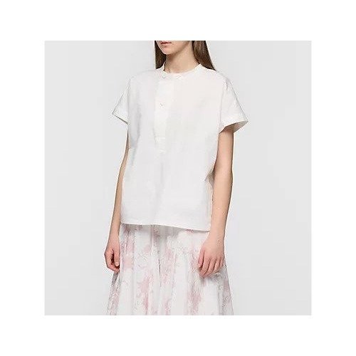 【ミズイロ インド/mizuiro ind】のコットンリネンアシンメトリーカラーシャツ 大人の最旬トレンドファッション＆コーディネート founy(ファウニー) 　ファッション　Fashion　レディースファッション　Fashion for Women　トップス・カットソー　Cut & Sew Tops　シャツ・ブラウス・オフィスカジュアル　Elegant Blouses & Button-Ups　スタンド　Stand Collar, Upright Stand　フロント　Front, Front Design　リネン　Linen, Linen Fabric　other-2|ID: prp329100004992235 ipo3291000000037386904