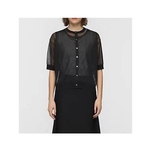 【ミズイロ インド/mizuiro ind】のシアーコンパクトカーディガン インテリア・キッズ・メンズ・レディースファッション・服の通販 founy(ファウニー) 　ファッション　Fashion　レディースファッション　Fashion for Women　トップス・カットソー　Cut & Sew Tops　カーディガン・羽織り　Layered Style Cardigans　オケージョン　Occasion Wear　カーディガン　Cardigan, Knitwear　ブラック|ID: prp329100004992237 ipo3291000000037386915