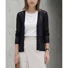 【スタイルデリ/STYLE DELI】のシアーで涼しいストライプ編みカーディガン ブラック|ID: prp329100004993011 ipo3291000000037395037