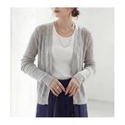 【スタイルデリ/STYLE DELI】のシアーで涼しいストライプ編みカーディガン グレー|ID: prp329100004993011 ipo3291000000037395039