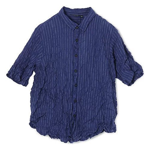 【パドカレ/pas de calais】の26SSブルーシャーリングストライプBL インテリア・キッズ・メンズ・レディースファッション・服の通販 founy(ファウニー) 　ファッション　Fashion　レディースファッション　Fashion for Women　2026年　2026　2026春夏・S/S　Spring/Summer 2026 SS26　コンパクト　Compact, Small Size　シャーリング　Shirring, Ruched　ストライプ　Stripe, Striped Pattern　チェーン　Chain, Chain Strap　洗える　Machine Washable　ネイビー|ID: prp329100004993025 ipo3291000000037395151
