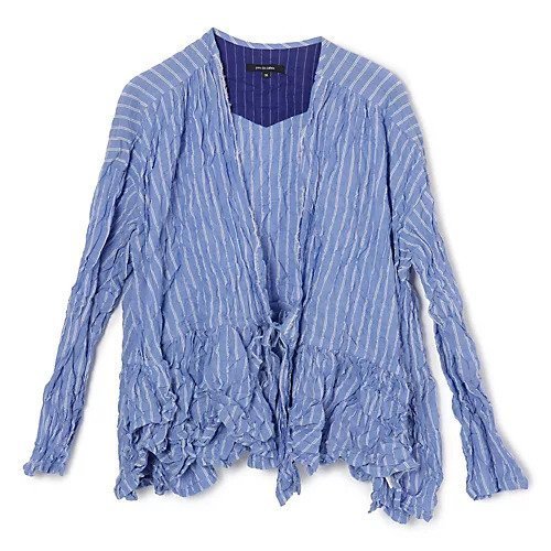 【パドカレ/pas de calais】の26SSブルーシャーリングストライプBL インテリア・キッズ・メンズ・レディースファッション・服の通販 founy(ファウニー) https://founy.com/ ファッション Fashion レディースファッション Fashion for Women 2026年 2026 2026春夏・S/S Spring/Summer 2026 SS26 ギャザー Gathered, Ruffled 洗える Machine Washable |ID: prp329100004993028 ipo3291000000037395162