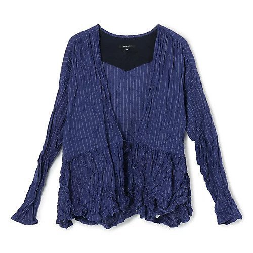 【パドカレ/pas de calais】の26SSブルーシャーリングストライプBL インテリア・キッズ・メンズ・レディースファッション・服の通販 founy(ファウニー) 　ファッション　Fashion　レディースファッション　Fashion for Women　2026年　2026　2026春夏・S/S　Spring/Summer 2026 SS26　ギャザー　Gathered, Ruffled　洗える　Machine Washable　ネイビー|ID: prp329100004993028 ipo3291000000037395168