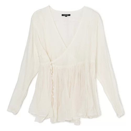 【パドカレ/pas de calais】の26SSコットンシルクローンカシュクールBL インテリア・キッズ・メンズ・レディースファッション・服の通販 founy(ファウニー) 　ファッション　Fashion　レディースファッション　Fashion for Women　2026年　2026　2026春夏・S/S　Spring/Summer 2026 SS26　ギャザー　Gathered, Ruffled　洗える　Machine Washable　アイボリー|ID: prp329100004993030 ipo3291000000037395183