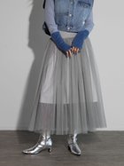 【ラシュッド/LASUD】の2WAYボリュームチュールスカート 人気、トレンドファッション・服の通販 founy(ファニー) ファッション Fashion レディースファッション WOMEN スカート Skirt おすすめ Recommend ギャザー Gather シンプル Simple スウェット Sweat チュール Tulle トレンド Trend フィット Fit thumbnail グレー|ID: prp329100003838149 ipo3291000000026282741