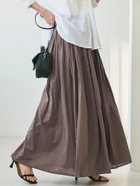 【コカ/COCA】のやわらかしわ感コットンフレアロングスカート Dk.brown|ID: prp329100003852487 ipo3291000000028683567