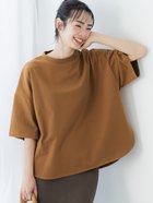 【コカ/COCA】のビックシルエットテールカット5分袖Tシャツ Camel|ID: prp329100003901228 ipo3291000000028301579