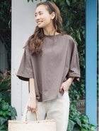 【コカ/COCA】のビックシルエットテールカット5分袖Tシャツ Brown|ID: prp329100003901228 ipo3291000000028301581