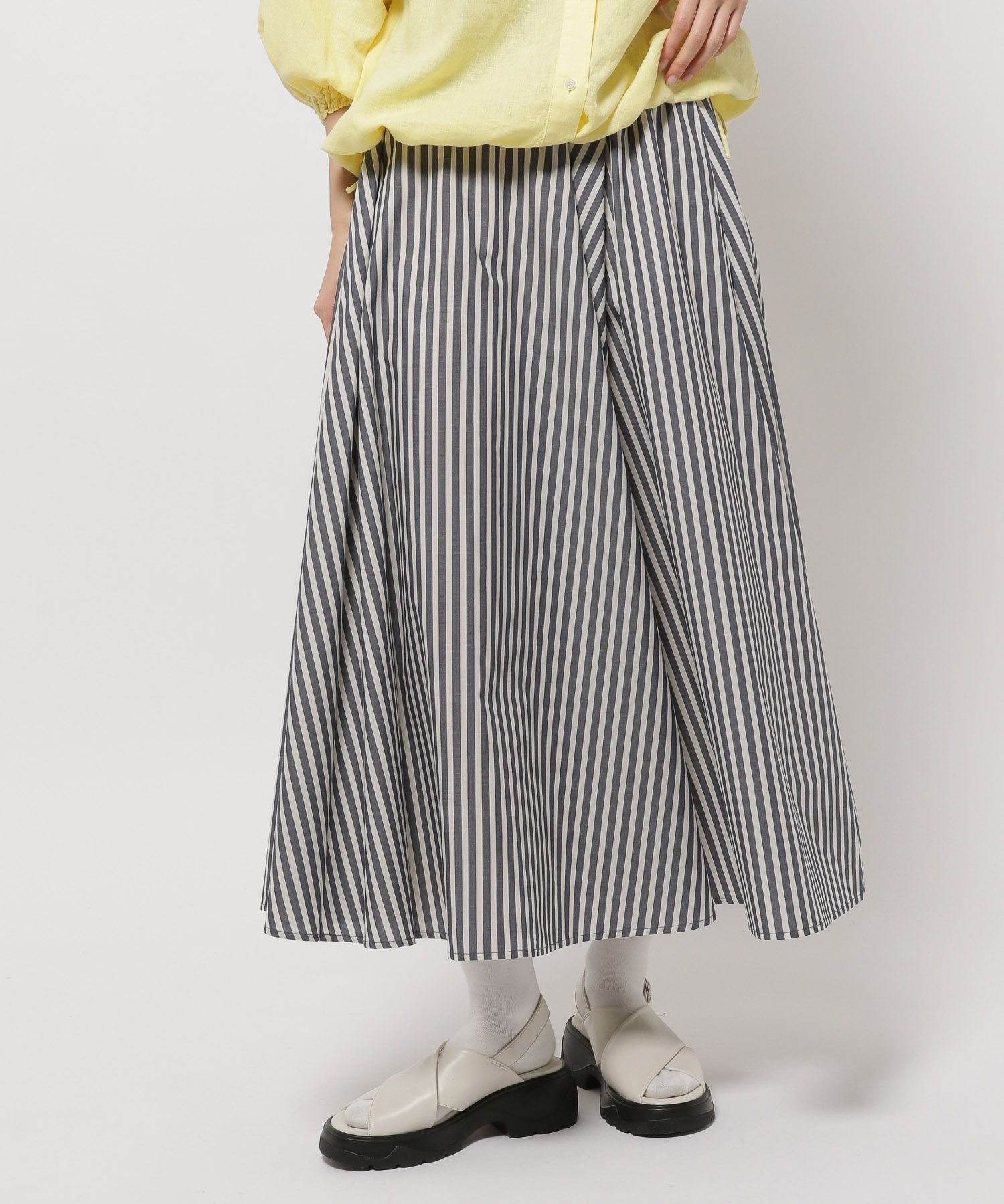 【ニコアンド/niko and…】のアソート柄タックスカート インテリア・キッズ・メンズ・レディースファッション・服の通販 founy(ファニー) 　ファッション　Fashion　レディースファッション　WOMEN　スカート　Skirt　おすすめ　Recommend　シンプル　Simple　ストライプ　Stripe　チェック　Check　パターン　Pattern　パーカー　Hoodie　フレア　Flare　ポケット　Pocket　切替　Switching　春　Spring　ネイビーストライプ88|ID: prp329100003909181 ipo3291000000026224152